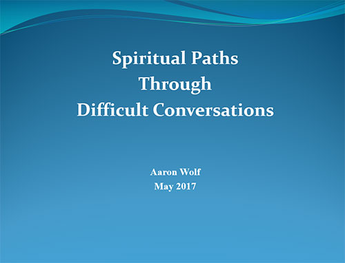 The Spirit of Dialogue by Aaron T. Wolf | An Island Press book