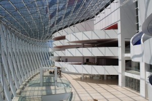 The atrium at the Kauffman Center for the Performing Arts, Kansas City, Moshe Safdie, architect