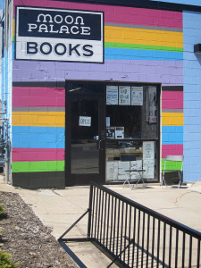 Moon Palace Books in Minneapolis sports a bike rack. Photo via Moon Palace Books.