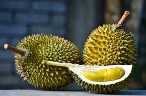 Durian fruits. Photo by Mohd Hafizuddin Husin, used under Creative Commons licensing.