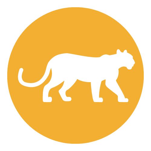 cougar icon on yellow circle